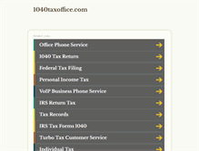 Tablet Screenshot of 1040taxoffice.com